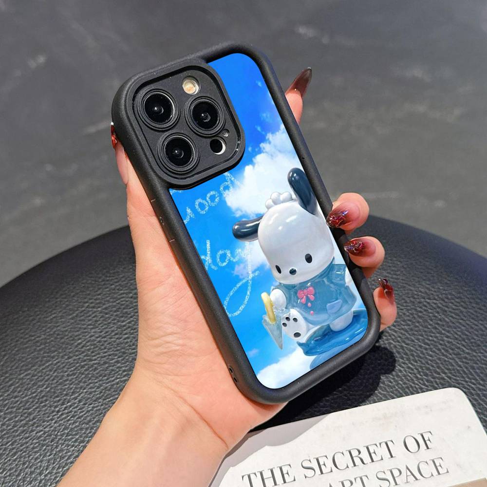 

Cute Cartoon P-pochacco Phone Case For Iphone 11 12 13 14 15 16 17 Pro Max Mini Plus Soft TPU Back Cover iPhone 11