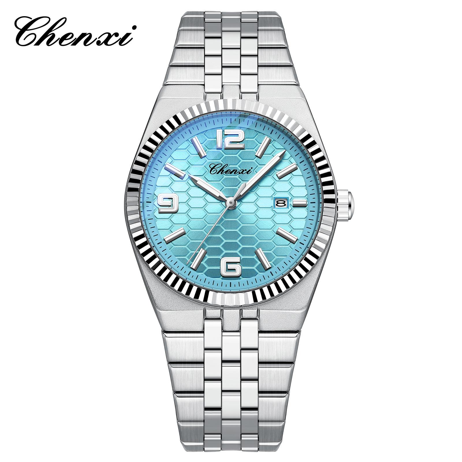 

Fashion Date Quartz Couple Watches Luminous Luxury Watch For Men Women Waterproof Stainless Steel Wristwatch Mens озеро синий
