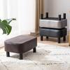 IBUYKE Small Suitable for Living and 80kg Weight Ottoman, High-Resilience Stool, Rooms, Entryways, Bedrooms, Capacity, Non-Slip, Square, Brown,