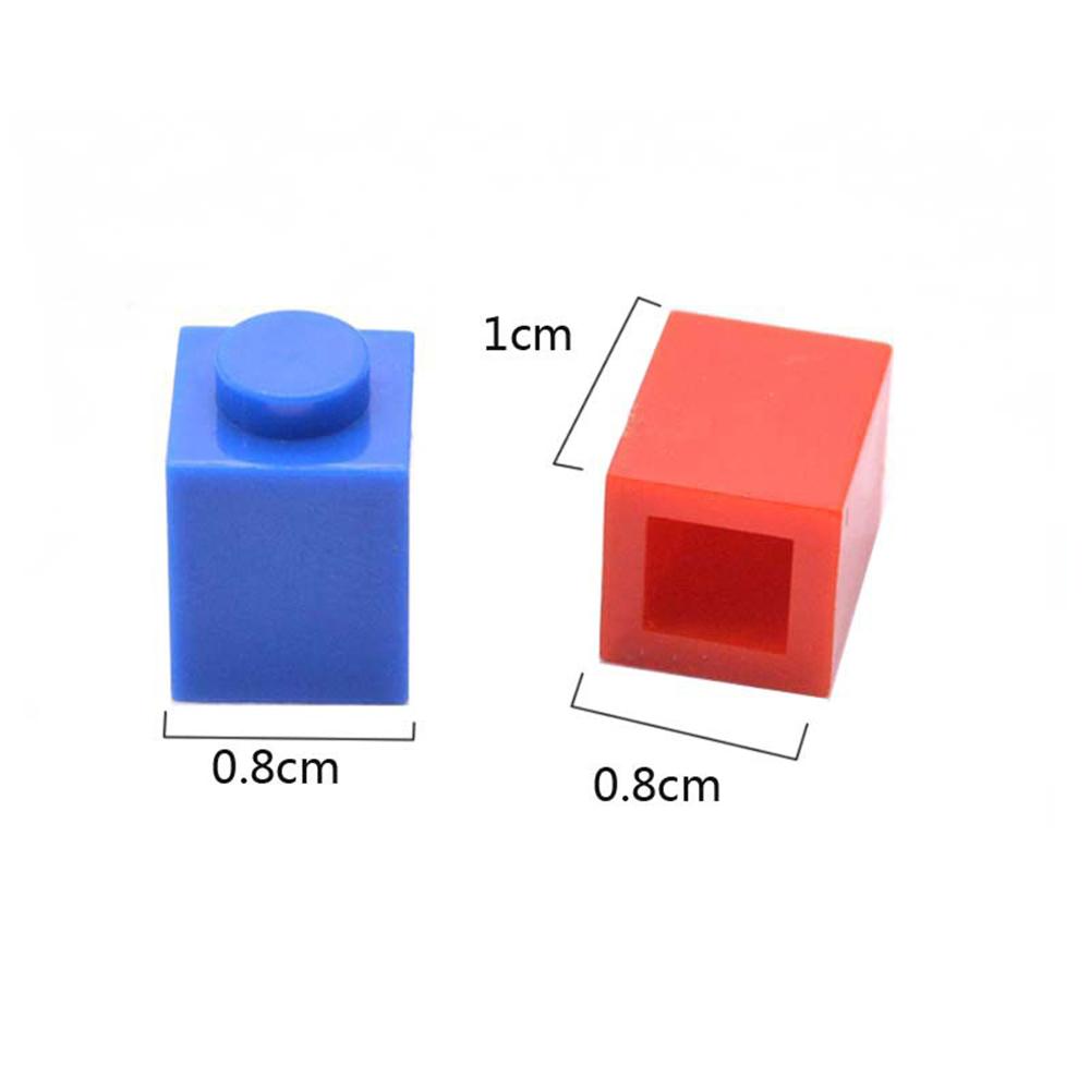 50 Stück/Los DIY Bausteine Dicke Figuren Steine 1x1 Noppen Pädagogisch Kompatibel mit 3005 Kunststoffspielzeug für Kinder Geschenke