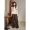 Mishow Women's High-Waist Wool Blend Wide-Leg Trousers