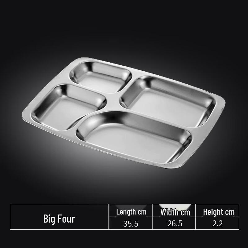 LIJIA Edelstahl geteilter Speiseteller