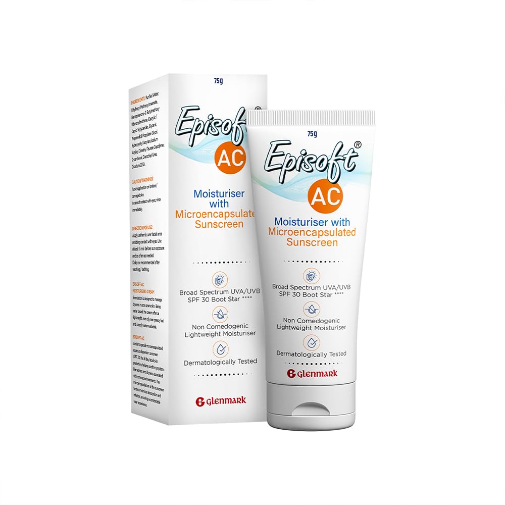 

Episoft Ac Lightweight Moisturizer With Microencapsulated Sunscreen | Acne Safe | All Skin Types | Paraben & Fragrance Free | Suitable For Men &