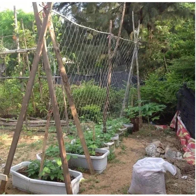 Garden Square Mesh Trellis Netting Polyester Plant Climbing Support Net For Outdoor Vegetables Fruits Vines Grow Tent Climber Holder
