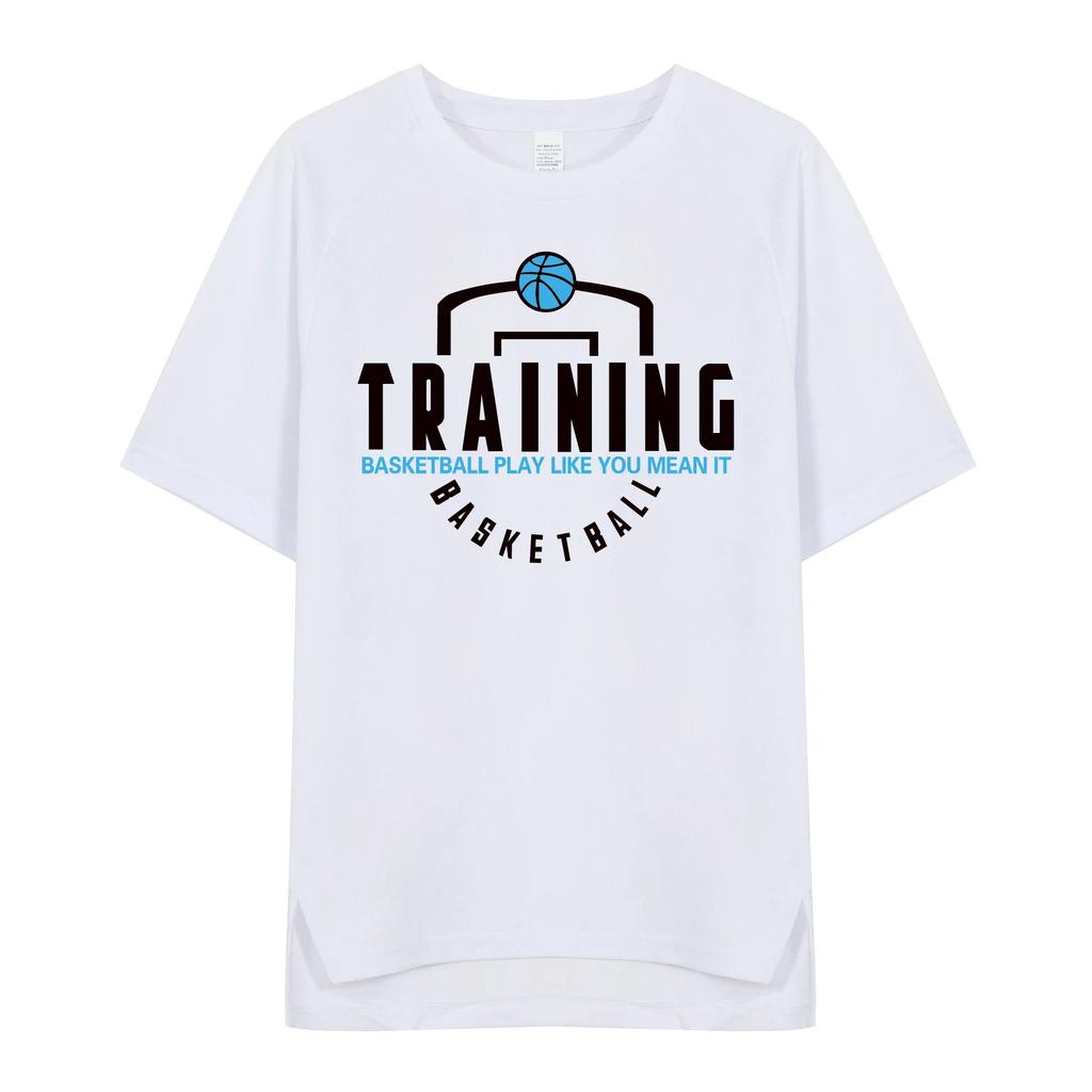 Neues Sporttrikot T-Shirt Basketball Trainingskleidung Fitness Laufen Kurzarm-T-Shirt Herren Lockeres Shirt Übergroßes Baumwoll-T-Shirt