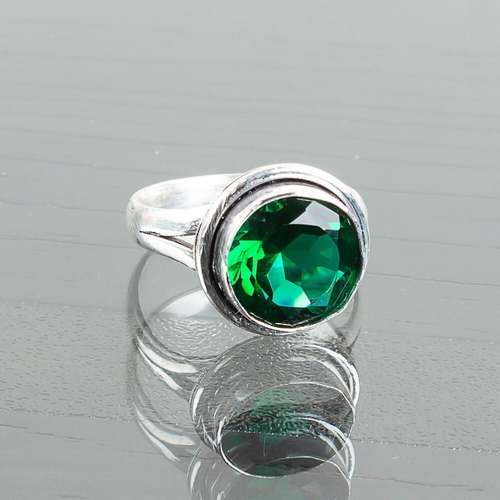 Kromdiopsid Ädelsten 925 Sterlingsilver Smycken Handgjord Unisex Ring Gåva RR-11-1