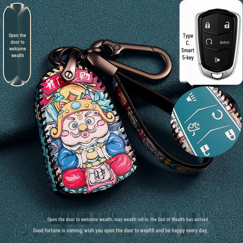 Cadillac Key Case for CT6, XT4, XT5, XT6, XTS, CT4, CT5, ATS-L - Snap-On Shell