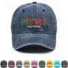 "PORTUGAL" "FORCA PORTUGAL" Flag Printed Baseball Hat , Adjustable Baseball Cap Curved Brim Retro Headwear Distressed Woman's Cap