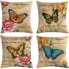 American Retro Printed Linen Pillowcase Living Room Sofa Office Pillow Car Cushion Cover