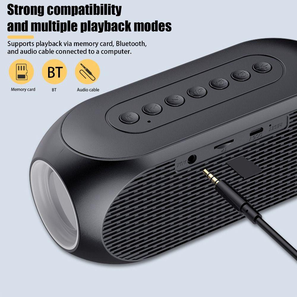 360° Surround Sound Alarm Clock Radio FM Radio Wireless Mini Woofers Bluetooth Speakers  Home Use