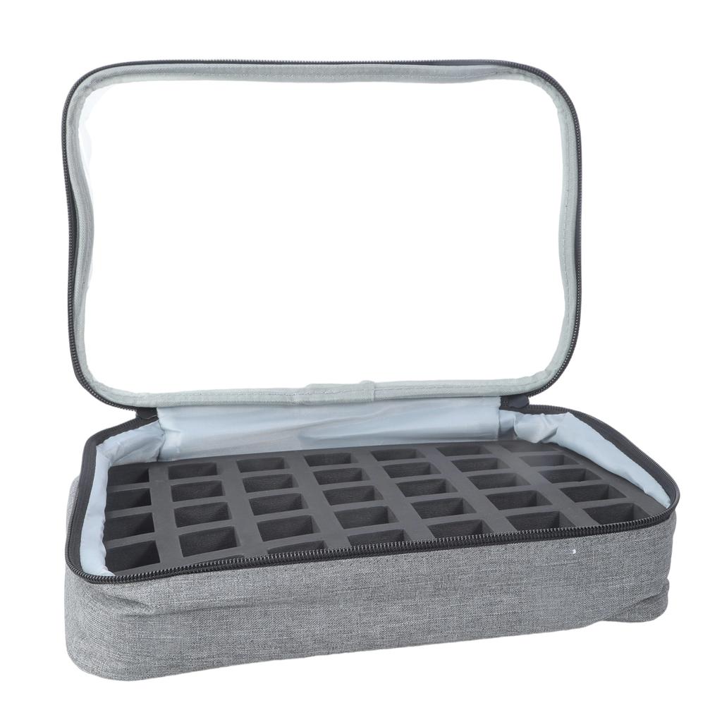 35 Bottle Nail Polish Organizer Case Removable Foam Inserts Unique Compartments Practical Polyester Makeup Storage Bag