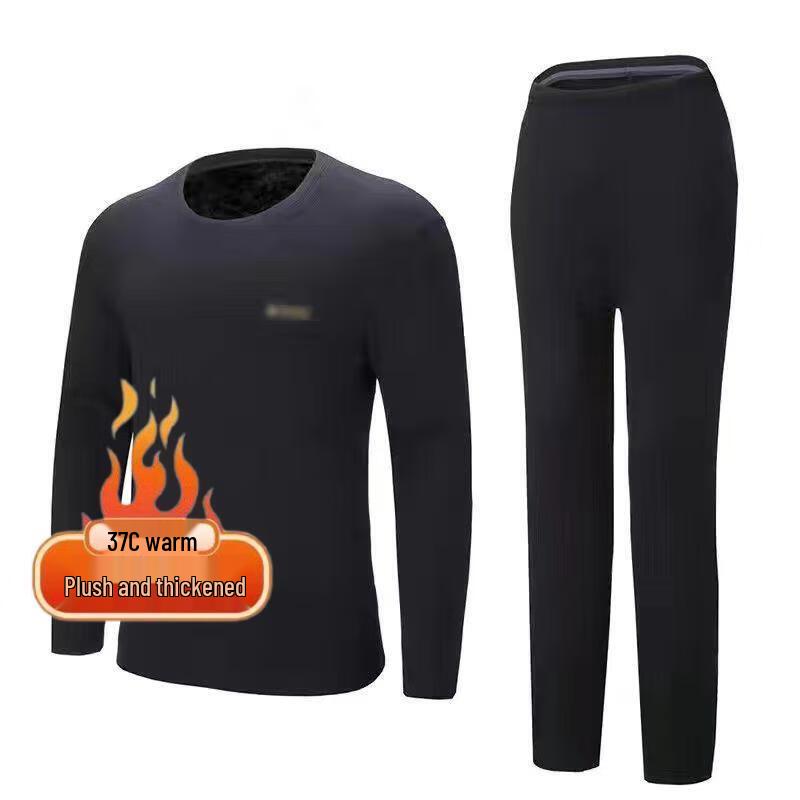 Unisex Winter Fleece-Lined Thermal Underwear Set