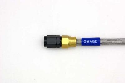 SWAGE LINE GAK-1010M-1425 Easy Order Brake Hose General Purpose Hose Straight Fitting Aluminum (Gold/Black) Clear Hose 56.7 Inches (1425 Mm)