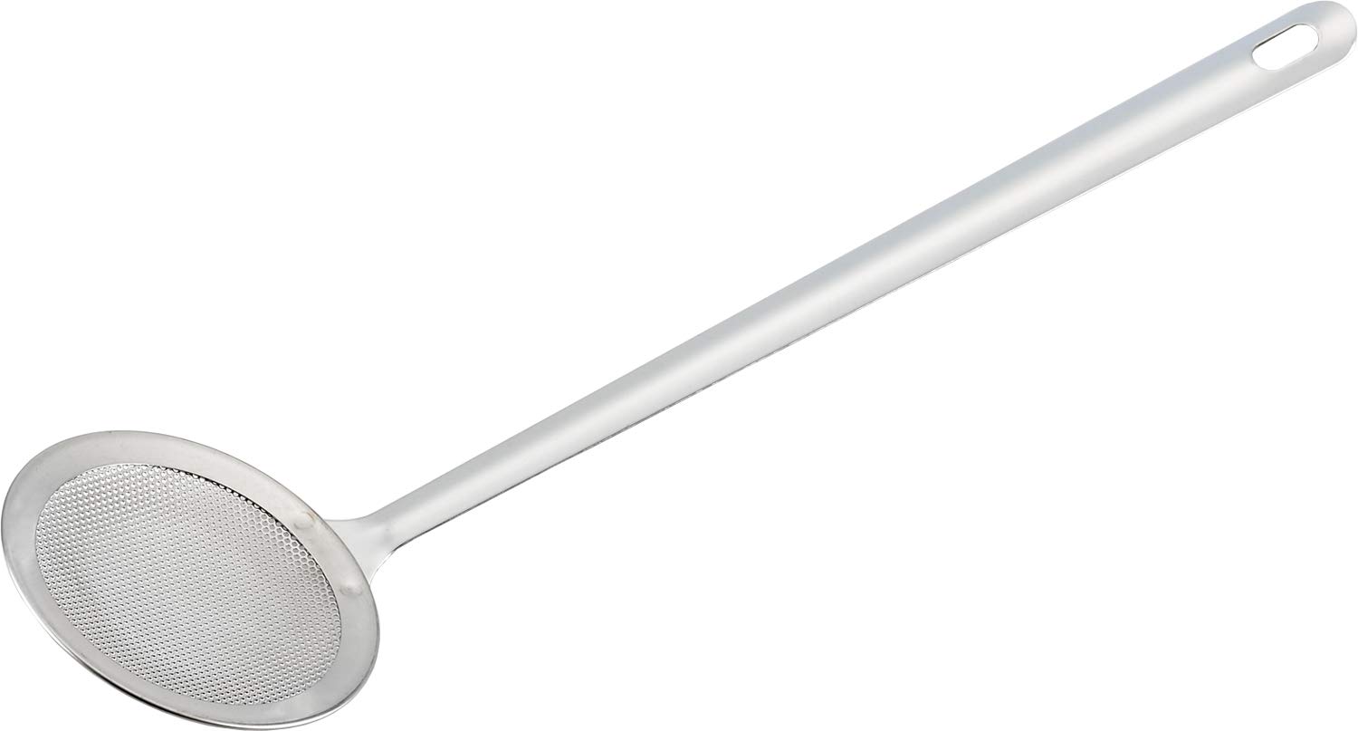 Yoshikawa Cooking Perforated Mesh x Japanese-made Skimmer, Basics, Skimmer, YJ2781, Silver, 29.3cm (length) 7.5cm (width)