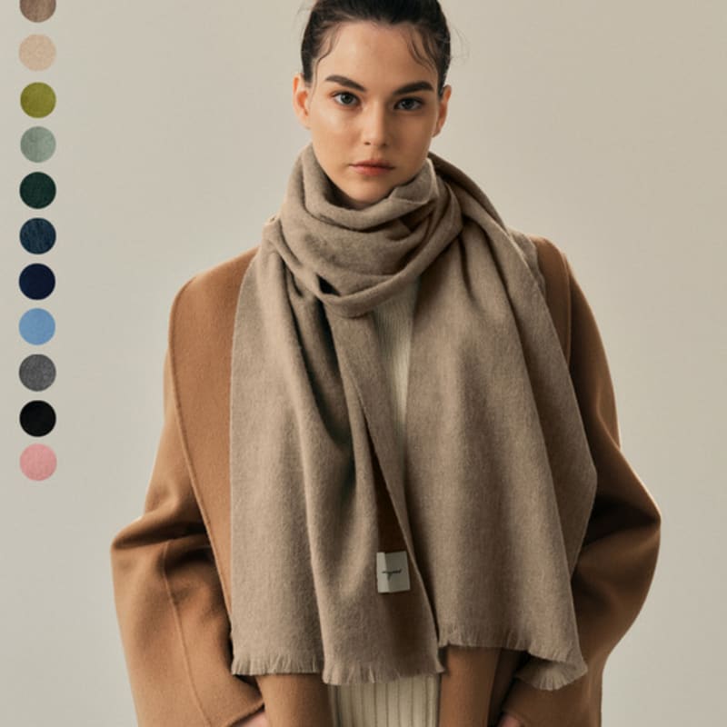White Project MINIMAL LAMBS WOOL MUFFLER [13COLOR]