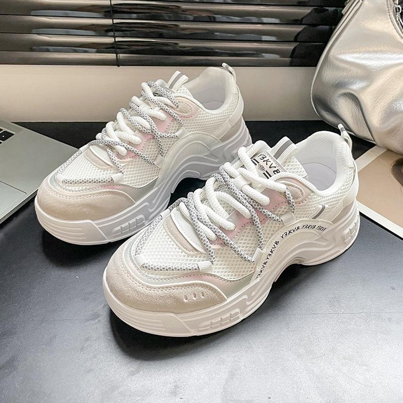 

Dad shoes girl 2025 spring and autumn new versatile platform muffin shoes small casual Internet celebrity heightening sports shoes tide 35