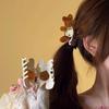 Korean Style Cartoon Bear Shark Clip Swwet Small Hair Claw Trendy Acetic Acid Carb Clip  Female