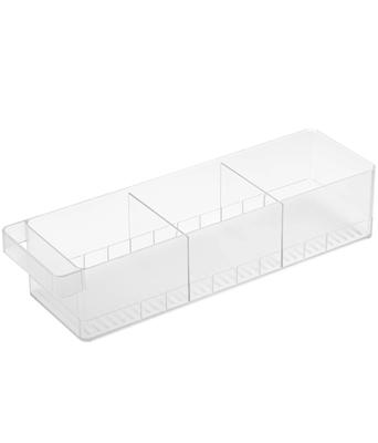 Yamazaki Tower Refrigerator Storage Case with X D11 X 5762 Dividers, White, Approx. W37.5 H8.2cm,