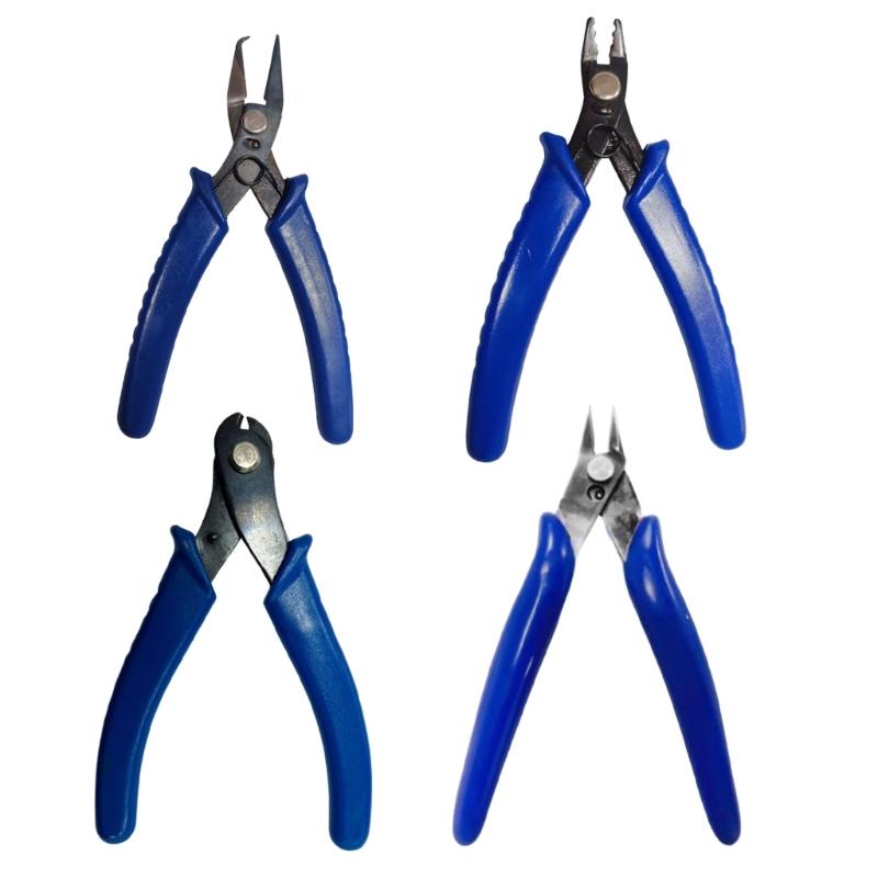 

4 Pieces Beading Pliers Kit Jewelry Bead Crimping Pliers Flush Cutter Essential Tool for DIY Project and Jewelry Making 1