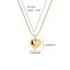 Y2K Aesthetic Chunky Heart Choker Necklace for Women Summer  Teen Girls 3D Peach Pendant Necklace Copper Clavicle Chain