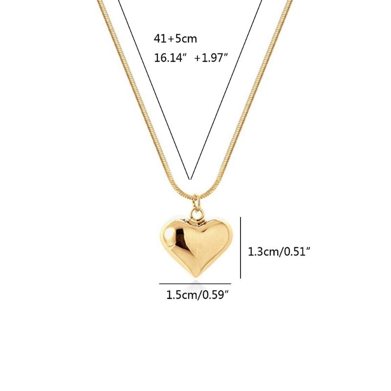 Y2K Aesthetic Chunky Heart Choker Necklace for Women Summer  Teen Girls 3D Peach Pendant Necklace Copper Clavicle Chain