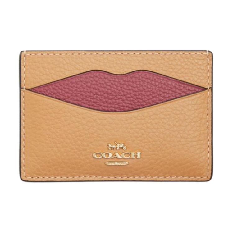 

Coach Logo Credit Card Holder With Four Slots Unisex Wallet Gold Latte Multicolor CW926-IMWQB Basic Set (Bag+Dust Bag)