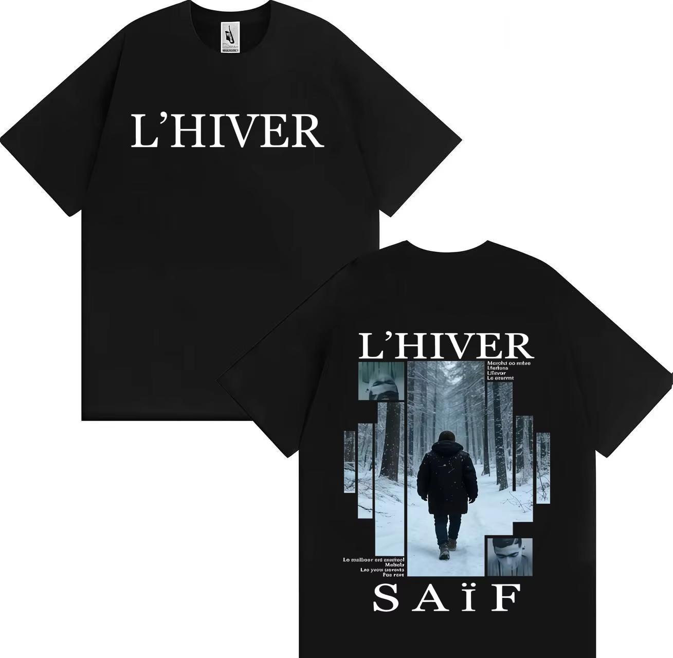 

Rapper LHIVER Saif Album Merch Tee Shirt Unisexs Gothic Fashion Short Sleeve Tshirts Unisex Vintage Cotton Tshirt Fans Clothing L