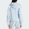 adidas Future Icons Three-Stripe Color Block Full-Zip Hoodie Soft Stretchy Vintage Casual Long Sleeve Outerwear Women Light Blue IL3049