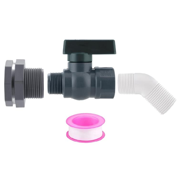 Multipurpose Barrels Faucet 3/4 Inch Water Tap Adapters Set For Plastic Container Conversion To Functional Rain Barrels