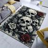Personalized Skull Roses Art Print Carpet for Living Room Bedroom Bedside Sofa Table Floor Mat Home Area Rug Decor Large Size
