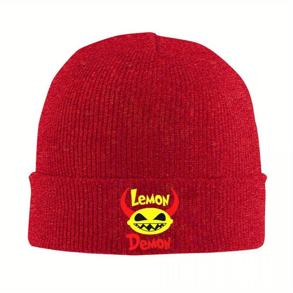 LEMON DEMON Bonnet Hats Knitting Hat Adult Unisex Hip Hop Warm Soft Beanie Hats Spring Hippie Custom Cap