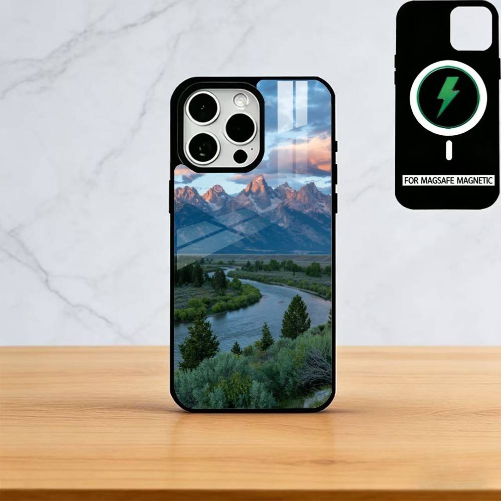 Mountains And Lakes Phone Case For iPhone17,16,15,14,13,12,11 Plus,Pro Magnetic with Magsafe Wireless Charging