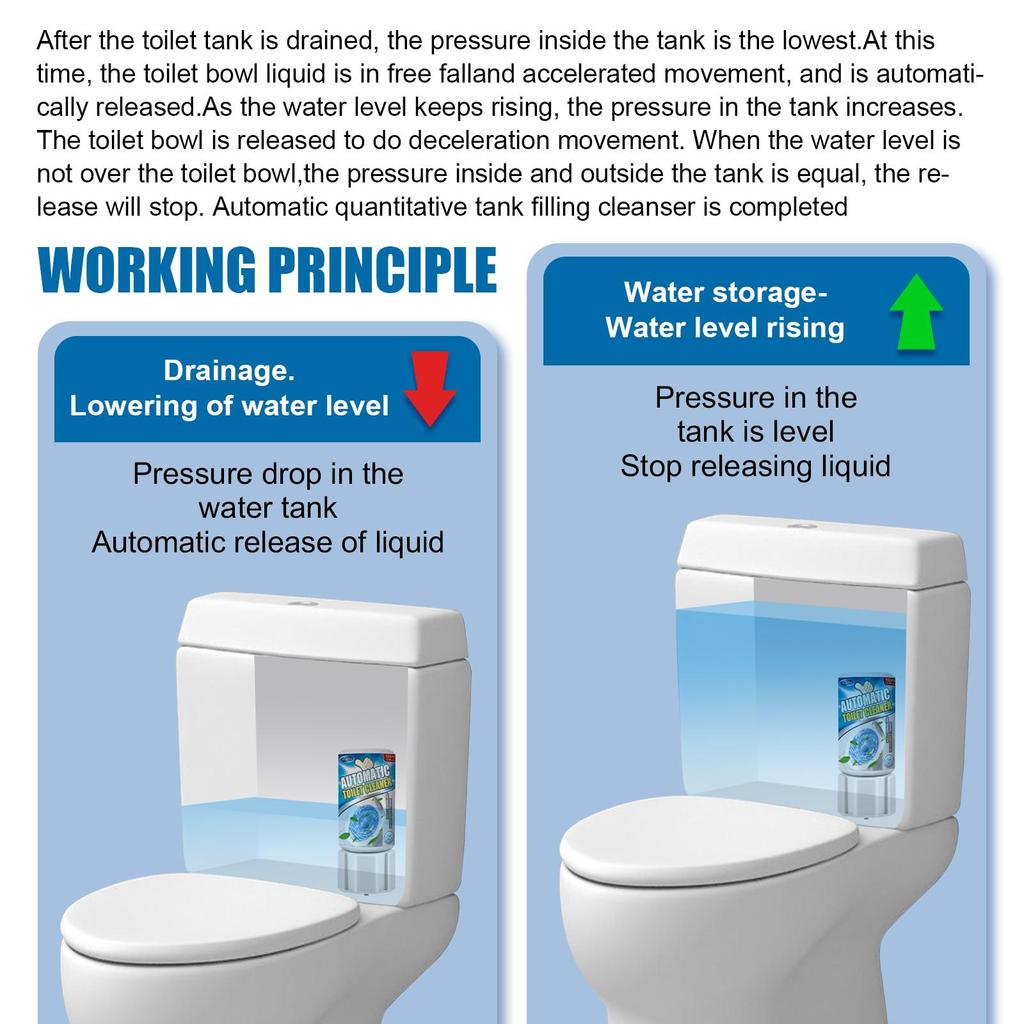 Jaysuing Automatisk toalettskålrens Toalettskålrens Fjerner flekker, deodoriserer og fjerner lukt Toalettskålrens