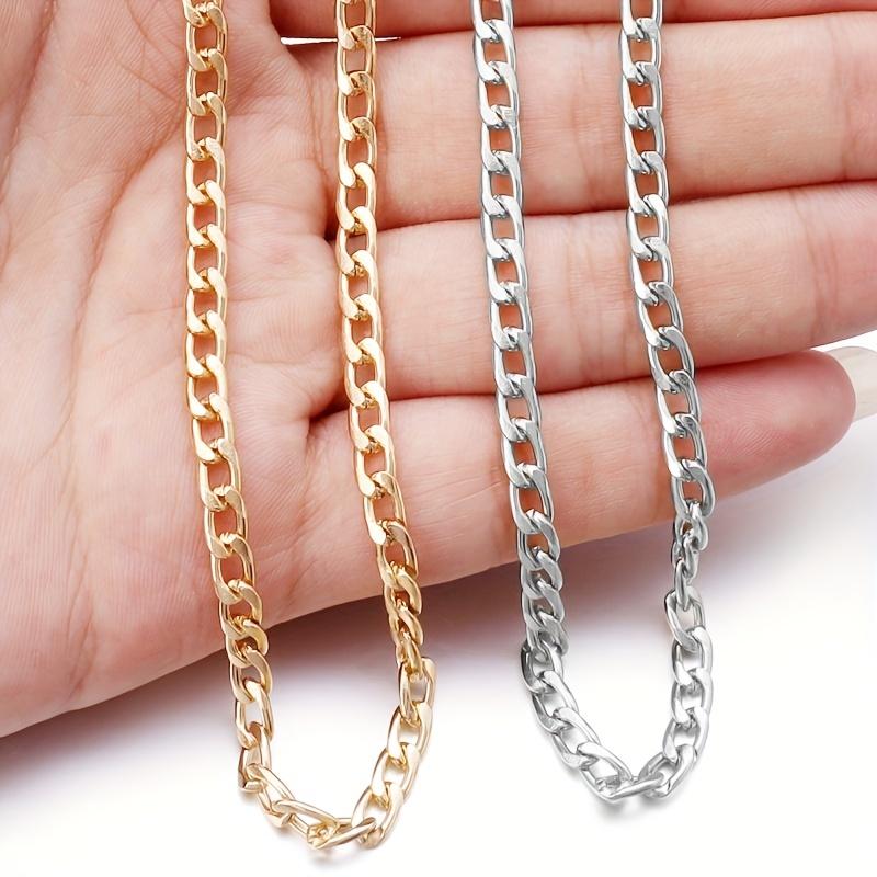 1 Roll Of Aluminum Alloy Golden Aluminum NK Chain Bracelet Necklace Material DIY Jewelry Making Box Clothing Chain Accessories 5 Yards/roll