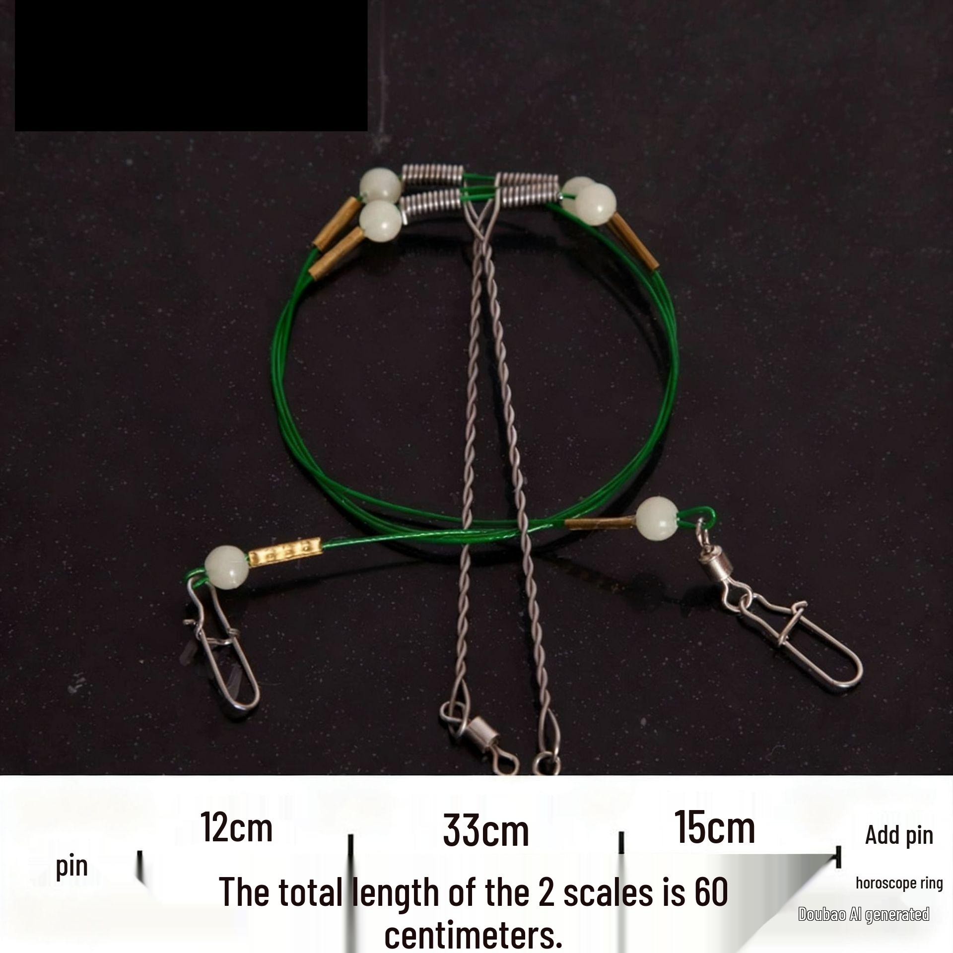 Steel Wire Luminous Sea Fishing Rig with Hook for Boat and Shore Fishing