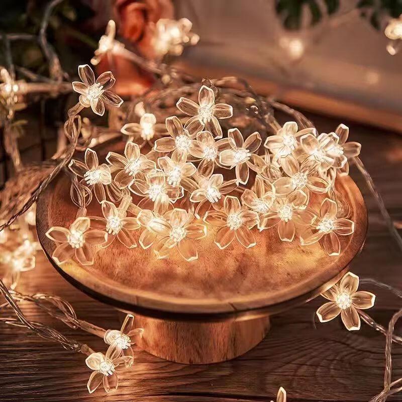 Jingyu Solar LED Snowflake String Lights