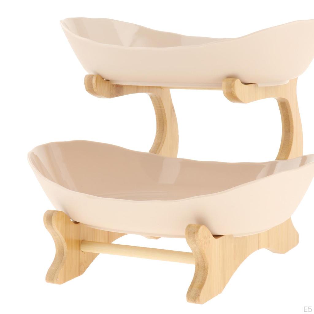 Talerz na owoce Miska do serwowania Serwer do potraw Stojak ekspozycyjny Półka na słodycze 2/3 poziomy