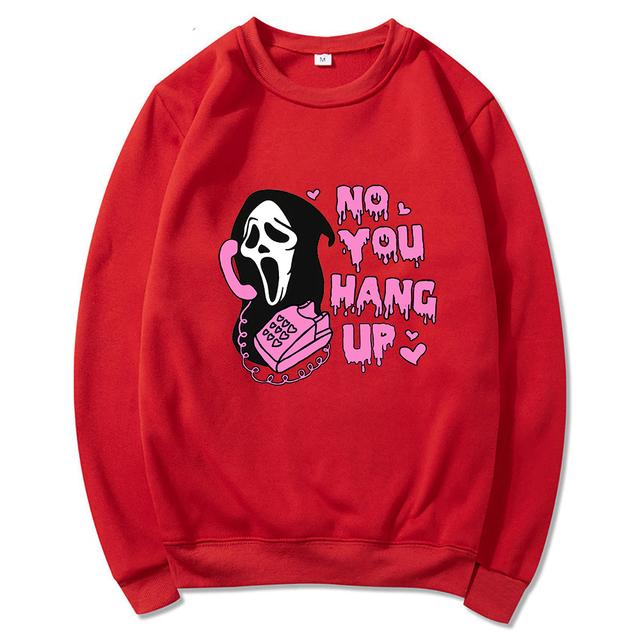 No You Hang Up Hettegenser Dame/Herre Estetisk Streetwear Bokstaver Print Hettegensere Unisex Høst Vinter Halloween Hettegensere Topper