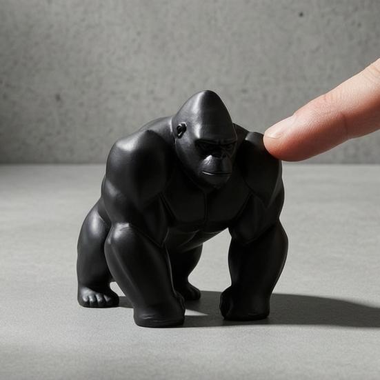 3D-gedruckte Gorilla-Skulptur Ornament Minimalistische Moderne Kunstfigur mit Detaillierter Textur Umweltfreundliche Dekoration für Wohnzimmer Büro Schreibtisch