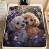 Poodle,pattern Flannel Blanket, High Quality Comfortable for All Seasons, Home Decor, Warmth and Comfort, Perfect for Gifts.