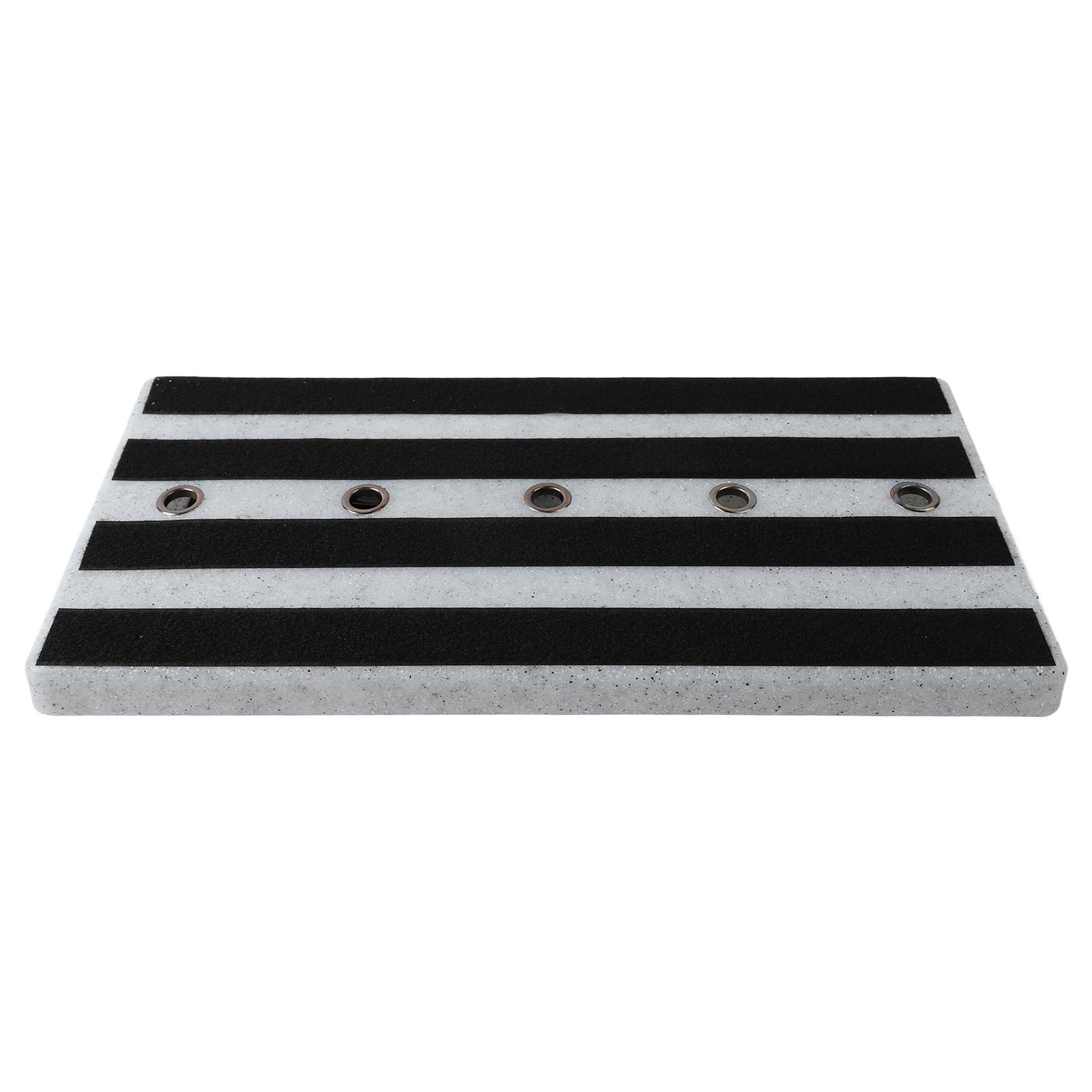 

Педалборд для гитарных эффектов PE Застежка-липучка Аксессуар для инструмента для выступлений Дизайн белого мрамора