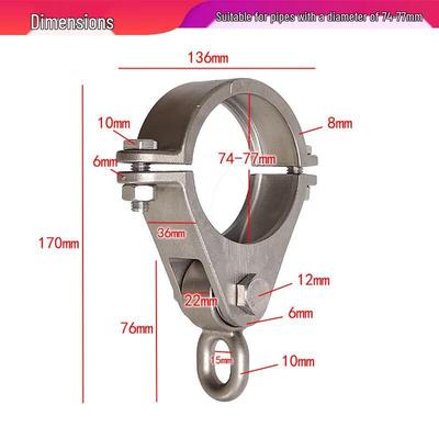 Heavy-Duty Stainless Steel Swivel Hanger for Round Tubes