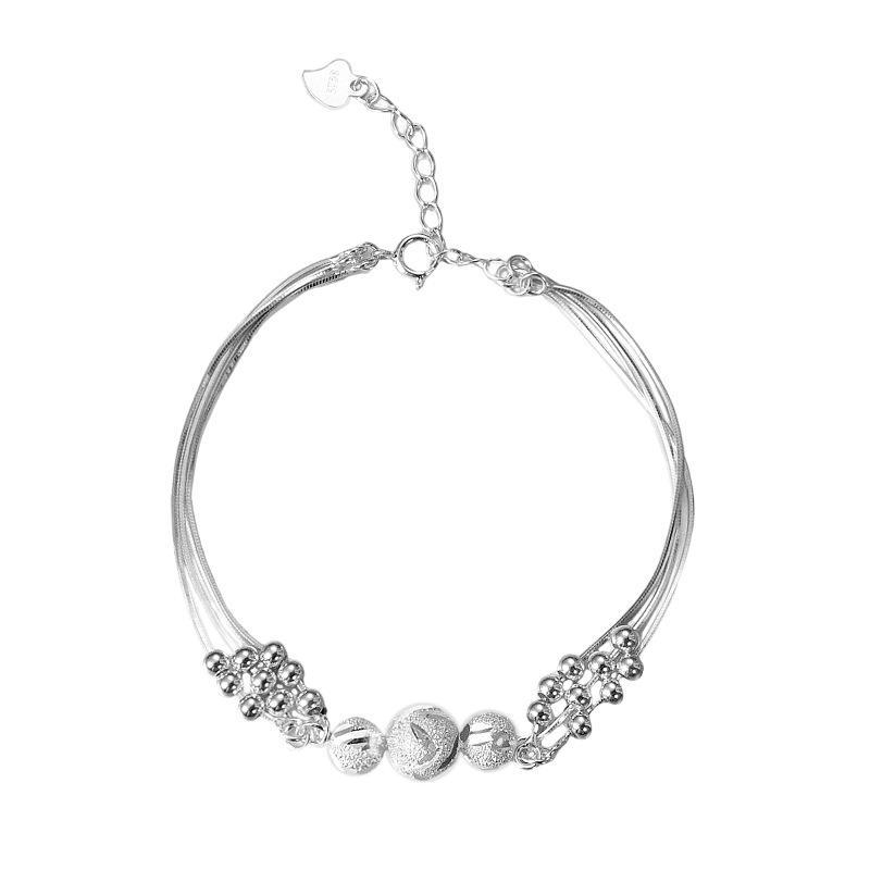S925 Silber Drei Leben Drei Welten Armband - Leichter Luxus, Glücksperlen-Design, Ideales Geschenk für den chinesischen Valentinstag oder Geburtstag