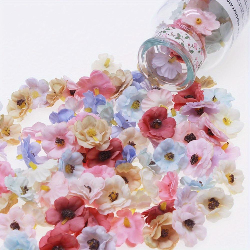 30pcs 3cm Artificial Flower Head Small Daisy Silk Cloth Fake Flower Accessories Artificial Flower Decorative Materials Wreath Artificial Flowers