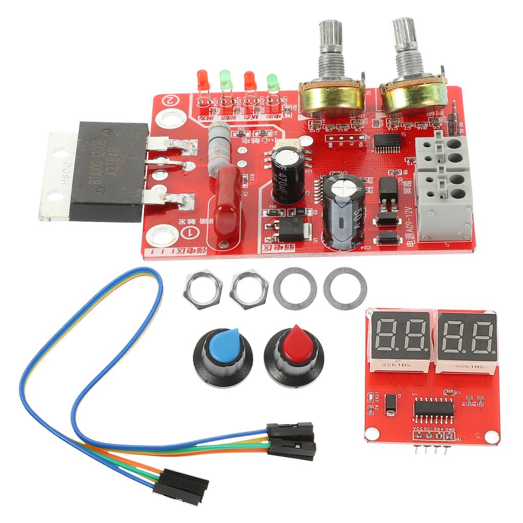 Spot Welding Machine Control Board with Digital Display DIY Time Current Controller Panel for Precision Welding Projects