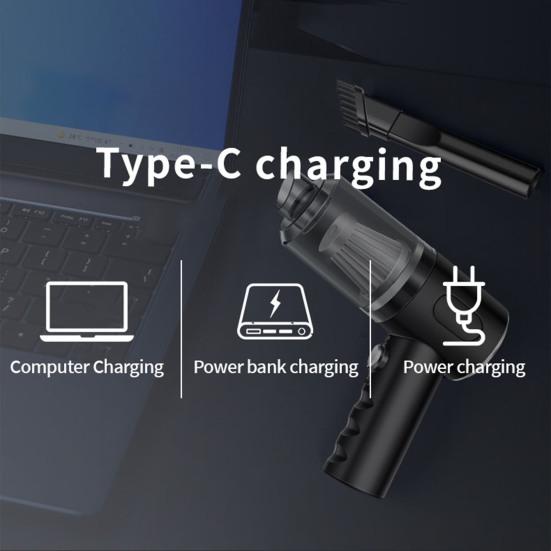 Cordless Handheld Vacuum Cleaner with Powerful Motor Strong Suction Low Noise Multifunctional Use Air Blower