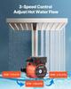Hot Water Recirculating Pump, 38 LPM, Instant Circulation Circulator Pump System, 3-Speed Control, 100W, AC 220-240V, G3/4 In To G1/2 In Adapter, Cast