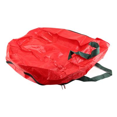 Christmas Wreath Storage Bag Dustproof Red Holiday Wreath Container