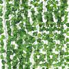 12PCS Plant Wall Artificial Plant Vine Green Hanging Garland Ivy Vine String  Wedding Decoration
