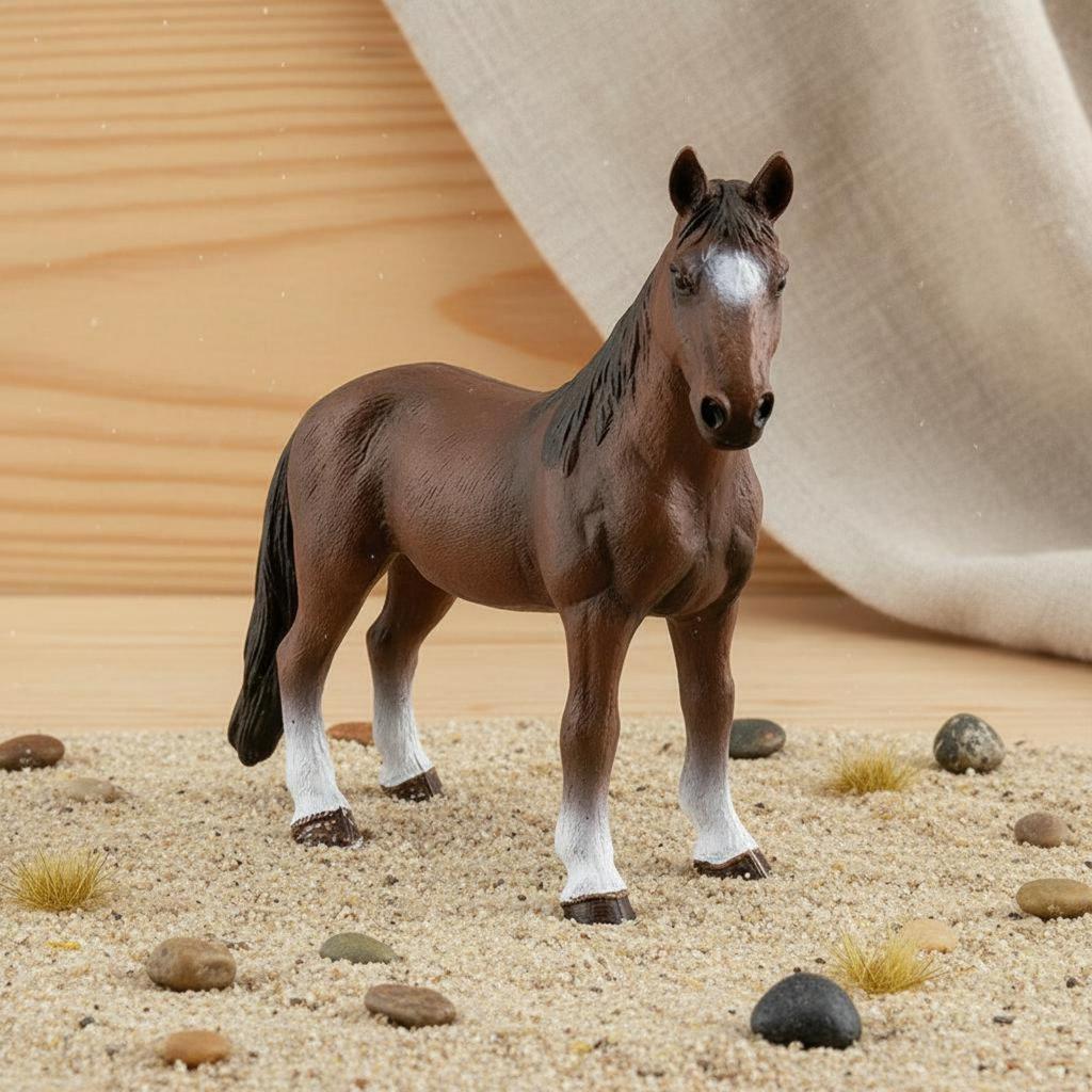 3 Pieces Mare Figures Horse Statue Model Collectible Educational Toy Defined Textures Careful